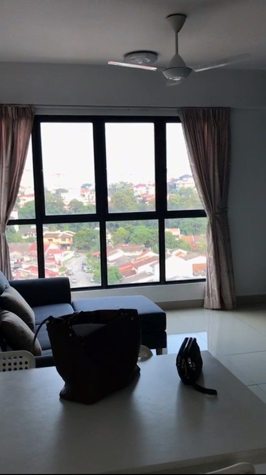 View from the living room window, unobstructed, facing Old Klang Road and Taman Desa