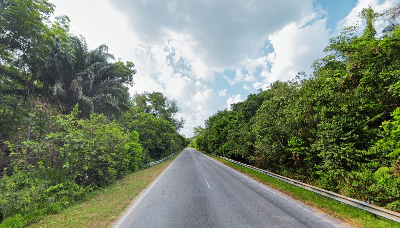 Route 1, the Tapah-Bidor trunk road, near the land