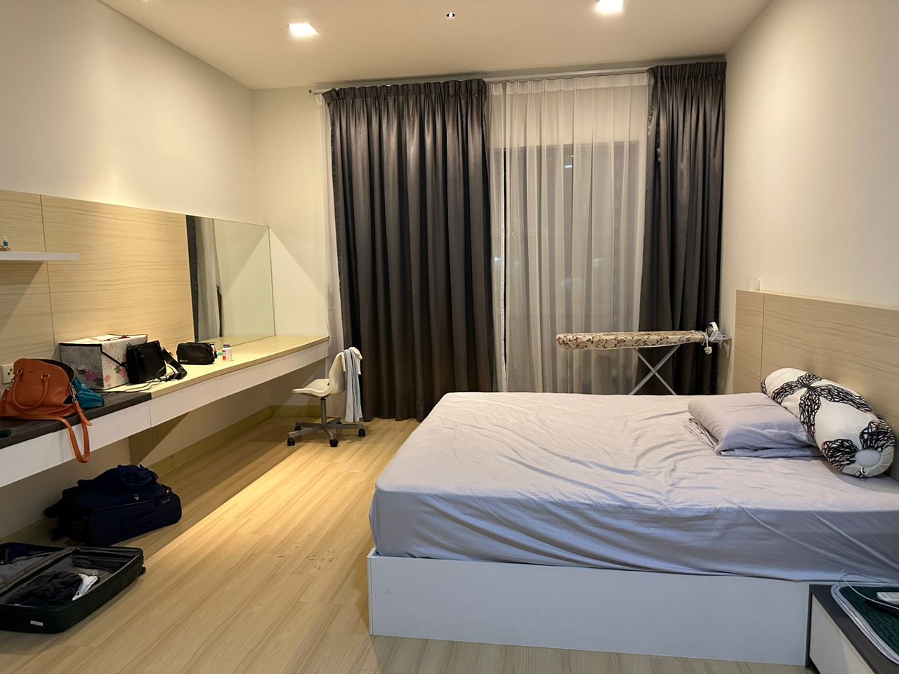 The master bedroom, fully furnished